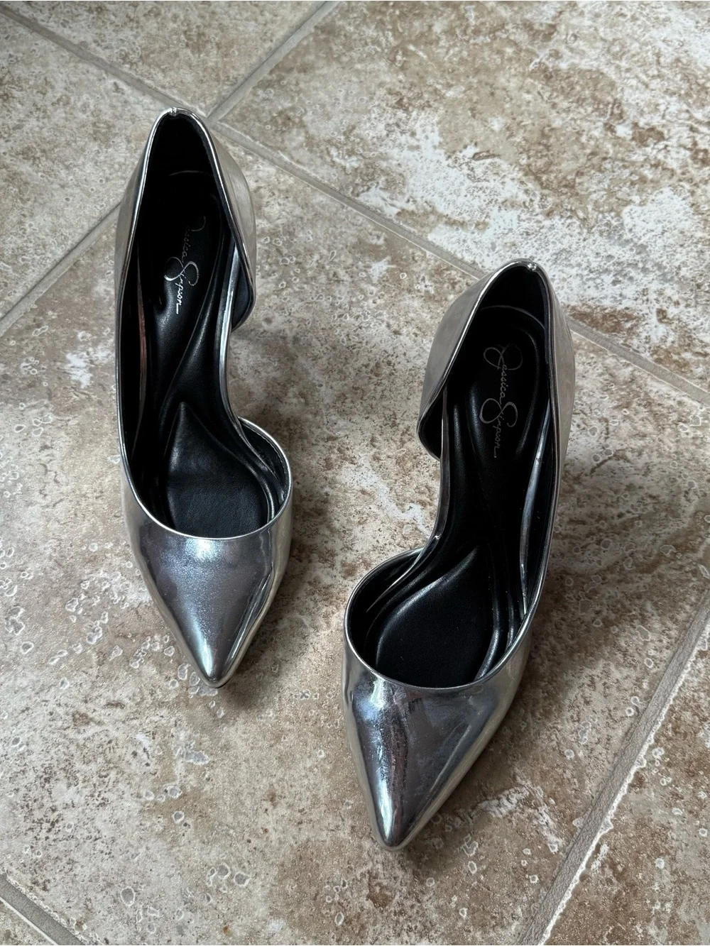 Jessica Simpson Silver Heels